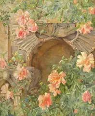 Italian Grotto by Henry Roderick Newman, circa 1886, watercolor on paper, sold Nov 2023