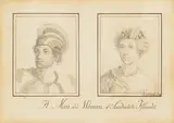 British School, 18th century, A Man and Woman of Sandwich Islands, 1786, graphite and sepia ink on laid paper