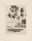 Huc-Mazelet Luquiens, Trade Winds, 1931, Etching on wove paper with unidentified watermark