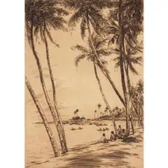 Huc-Mazelet Luquiens, Puna, 1926, Etching on Arches paper
