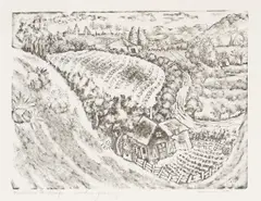 Isami Doi, Kalaheo Landscape, n.d., Wood engraving on laid paper