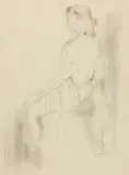 John Melville Kelly, Study for Hawaiian Dancer; Hawaiian Dancer (a group of two), Pencil on paper