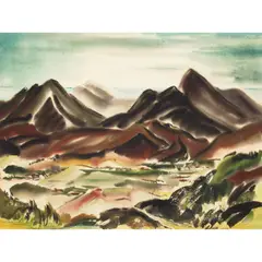 Alexander Samuel MacLeod, Pali, watercolor and graphite on illustration board