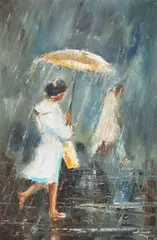 Hiroshi Tagami, Summer Rain, 1966, oil on canvas