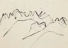 Murray Turnbull, Koʻolau Mountains, Oʻahu, Hawaiʻi, 1959, India ink on paper