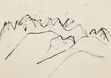 Murray Turnbull, Koʻolau Mountains, Oʻahu, Hawaiʻi, 1959, India ink on paper
