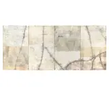 Betty Ecke, Infinite Threshold, 1991, dsui hua (handmade paper, ink, acrylic and aluminum leaf collage) mounted on four panel screens