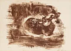 John Chin Young, Buffalo, c.1960s, Lithograph in color on wove paper