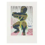 Jean Charlot, Fiji Kawa Ceremony, n.d., Lithograph in colors on wove paper with Standard's Permaille watermark