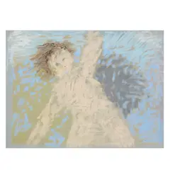 Isami Doi, Nude, 1963, pastel on blue paper