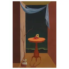 Helen Lundeberg, Souvenir of Nevada, 1943, oil on board