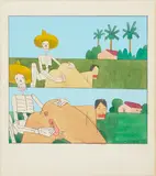 Ken Price, Untitled, 1975, acrylic and graphite on paperboard