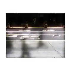Jim Campbell, Bus Stop (5th and 53rd), 2003, custom electronics, 768 LEDs and mounted Duratrans diffusion screen