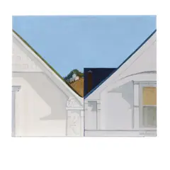 Mark Adams, Untitled (View from Mark Adam's Firehouse at 3816 22nd Street), 1965, acrylic on Masonite