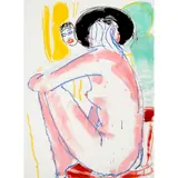 Luciano Castelli, Birgit Ruckenakt 1, 1987, oil and crayon on paper