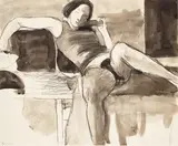 Untitled by Richard Diebenkorn, 1967, crayon and gouache on paper, sold Apr 2024