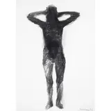 Manuel Neri, Remaking Mary Julia Sculpture No 2 Preparatory Drawing, 1976, water-based pigments and charcoal on paper