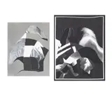 Mitzi Pederson, Group of two works on paper, 2006, acrylic, glitter and glue on photopaper