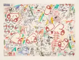 Billy Copley, Cleveland Box, 1993, acrylic, watercolor, ink, pencil, charcoal and Jade glue on paper