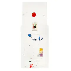 Raymond Saunders, Untitled (To Tecoach), circa 1985, paper and printed paper collage with graphite, acrylic, watercolor, tape and plastic on paper