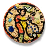 Viola Frey, Untitled (Plate), 1994, glazed ceramic and Egyptian paste