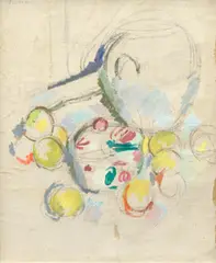 Patrick Henry Bruce, Still Life, circa 1910, oil, charcoal and graphite on canvas