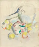 Patrick Henry Bruce, Still Life, circa 1910, oil, charcoal and graphite on canvas