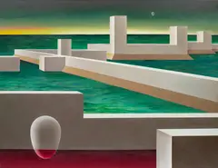 Clarence Carter, Departed, 1986, oil on canvas