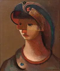 Theodore Roszak, Young Girl, circa 1937, oil on canvas