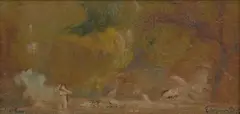 Bathing Beauty by Louis Michel Eilshemius, 1919, oil on board laid down on Masonite, sold Aug 2024