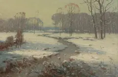 Clark S. Marshall, First Snow, oil on canvas