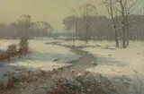 Clark S. Marshall, First Snow, oil on canvas