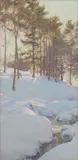 Walter Launt Palmer, Winter Landscape, watercolor and gouache on paper