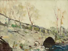 Chauncey Foster Ryder, Old Stone Bridge, oil on canvas