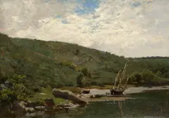 Coastal Scene by Hugh Bolton Jones, 1878, oil on canvas, sold Aug 2024