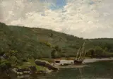 Hugh Bolton Jones, Coastal Scene, 1878, oil on canvas