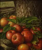 Levi Wells Prentice, Apples and Tree Trunk, 1891, oil on canvas