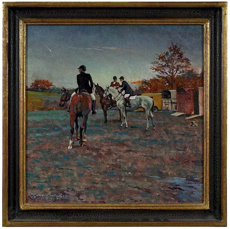 Booth Malone, Before the Hunt, oil on canvas