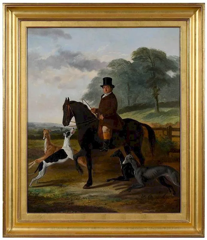 William Henry Knight, The Huntsman with His Hounds, oil on canvas