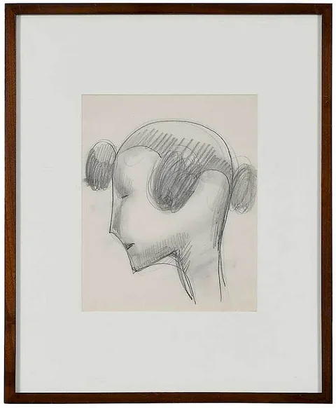 Elie Nadelman, ˜Female Head in Profile, c. 1916-17, pencil on paper