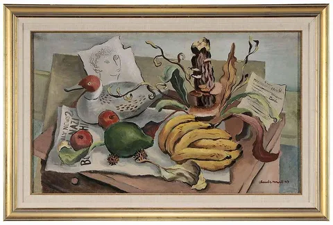 Claude Flynn Howell, Things on a Table, 1943, oil on canvas