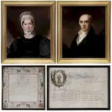 Thomas Sully, Mr. and Mrs. Ebenezer Stott of Petersburg, Virginia and Glasgow, Scotland (Sully #1594, #1595), she signed, middle right "TS 1831" he