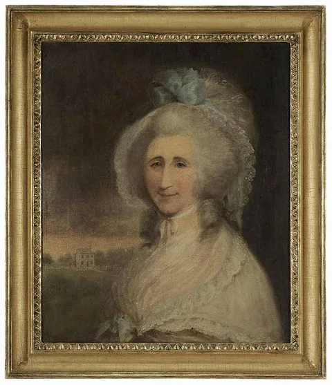 Robert Edge Pine, Mrs. Robert Bass (Rebekah Branch, American, 1740-1808, oil on canvas