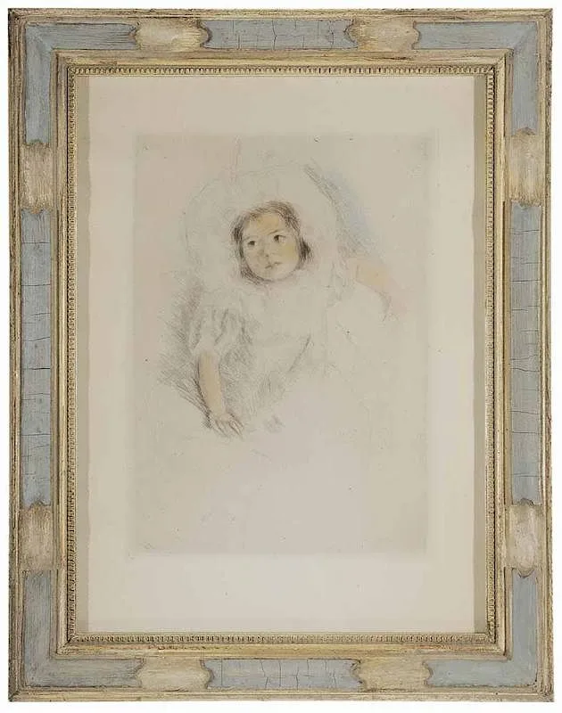 Margot by Mary Cassatt, circa 1902, color drypoint etching on cream wove paper, sold Jan 2017