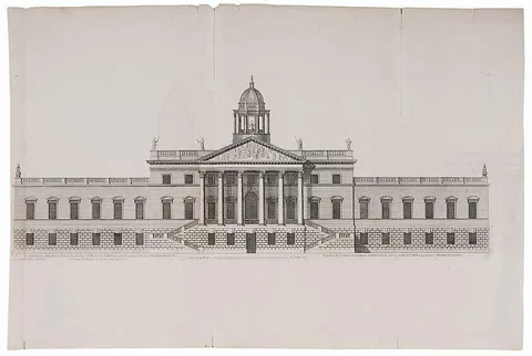 Colin Campbell, Four architectural elevations: from [Vitruvius Britannicus], London, engraving on laid paper