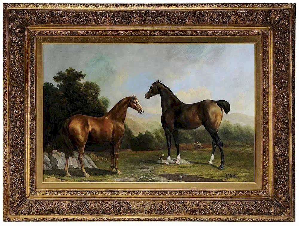 J. Gilmore, Fairmead, Close to Robin Hood Tavern, Epping Forest, oil on canvas