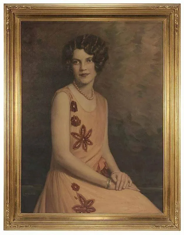 Gibson Studio, Portrait of a Young Woman, circa 1930, oil on canvas