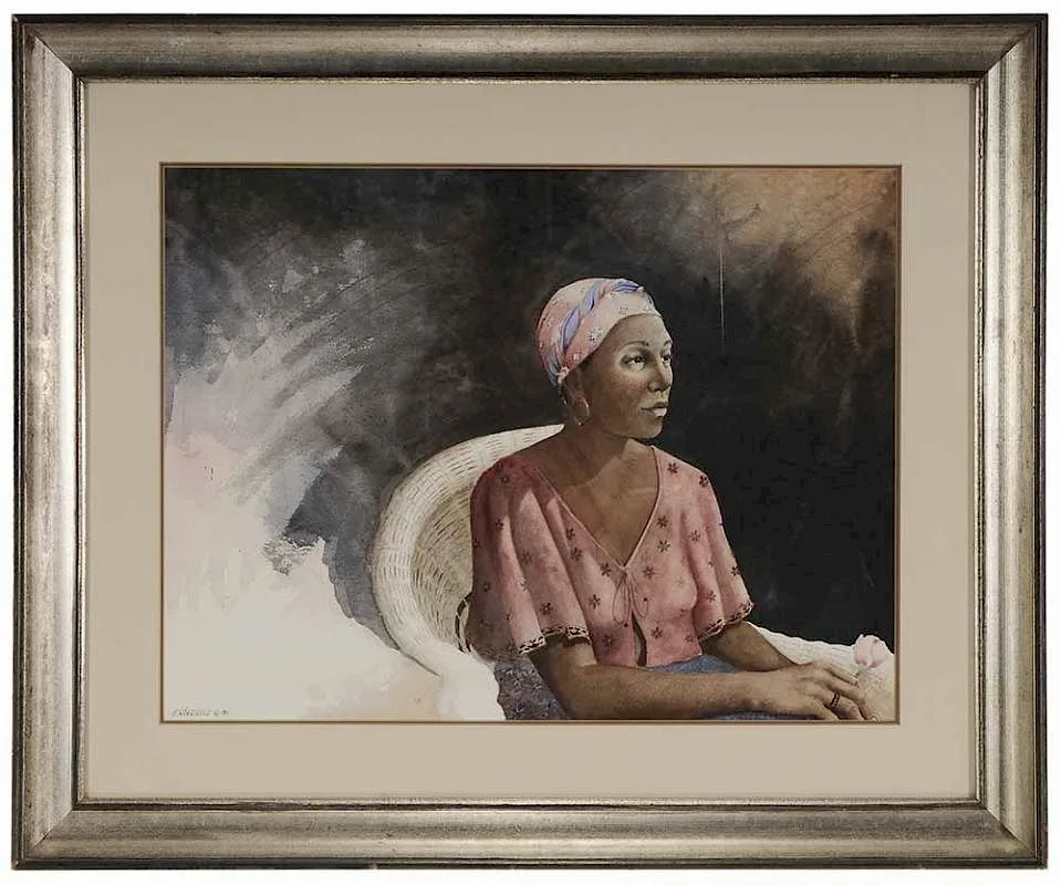 William Entrekin, Gullah Woman, 1981, watercolor on paper