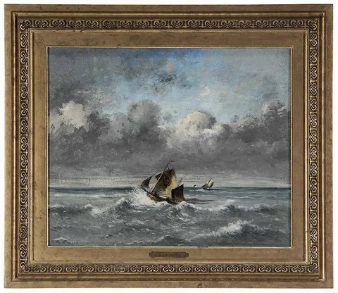Jules Dupré, Marine (A. 434), circa 1868-1872, oil on paperboard