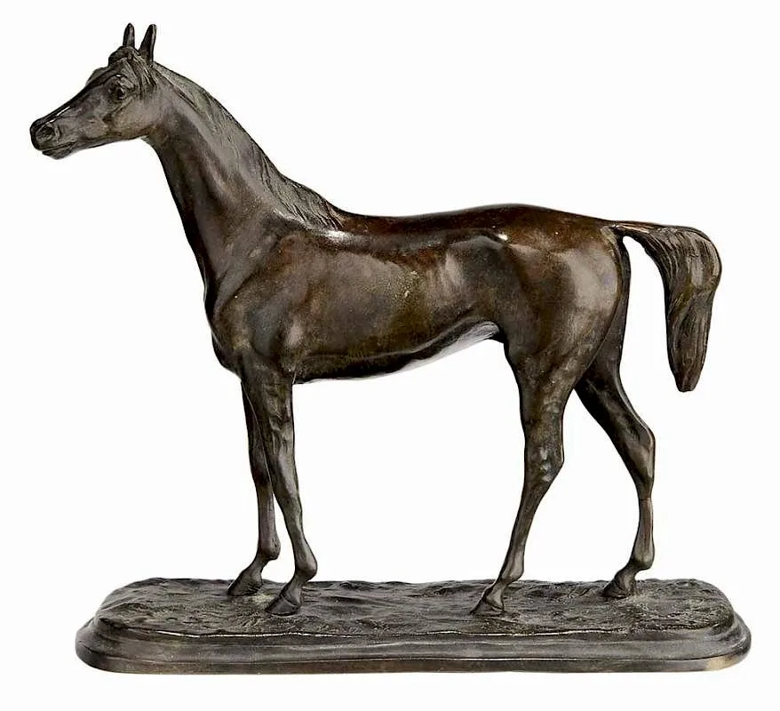 Etalon pur sang (Stallion) by Édouard Delabrierre, patinated bronze, sold Nov 2016
